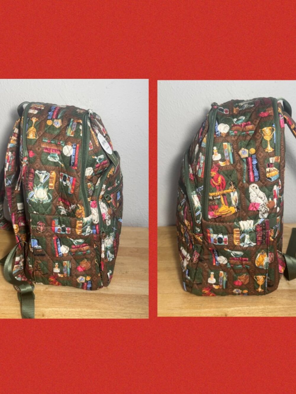 Vera Bradley X Harry Potter Bancroft Backpack in Hogwarts Library NWT - Picture 7 of 11